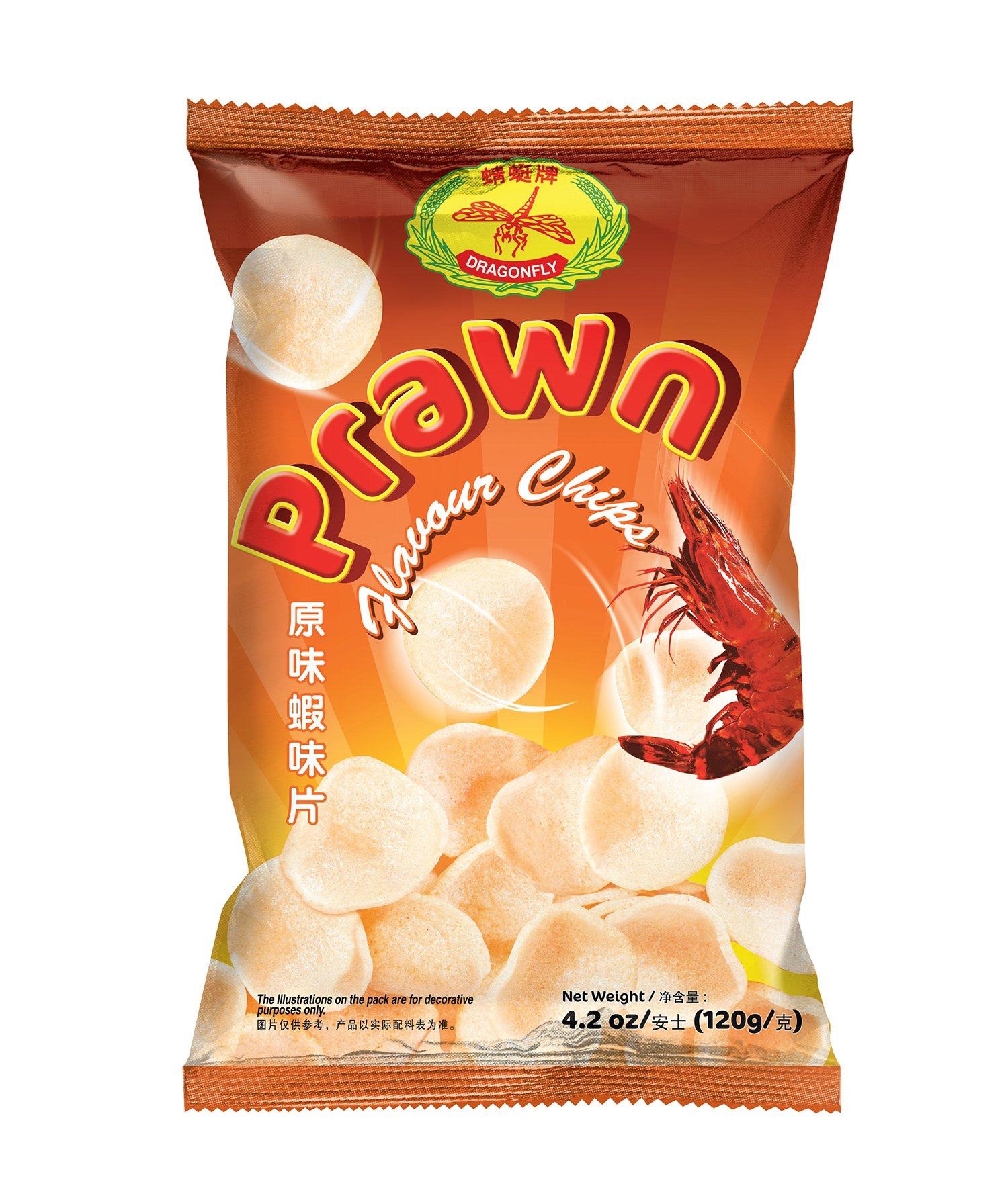 thumbnail image 2 of Dragonfly Shrimp Chips -Hot & Spicy - 7.3 Oz 2 of 9